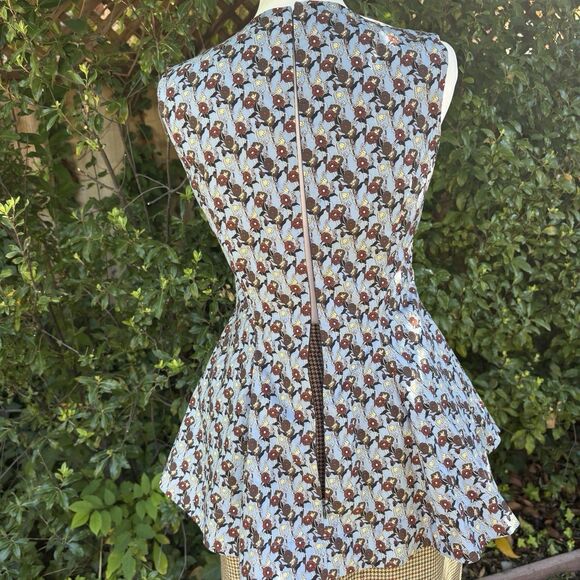 Marni Italy Tunic Top V Neck Sleeveless Floral Print Blouse Size 38 - Picture 9 of 12